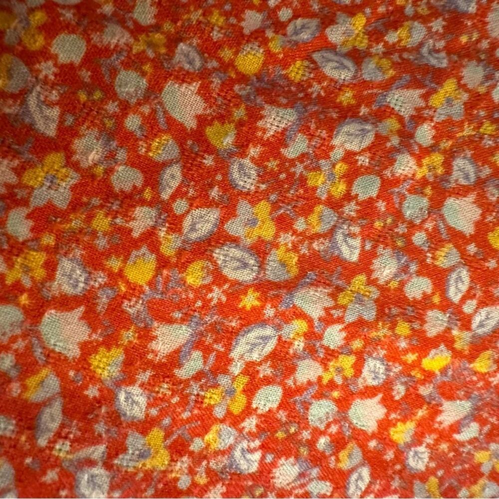 Free People Bohemian Gypsy Maxi Dress Duster Red Retro 70s Festival Size Large - Picture 11 of 14